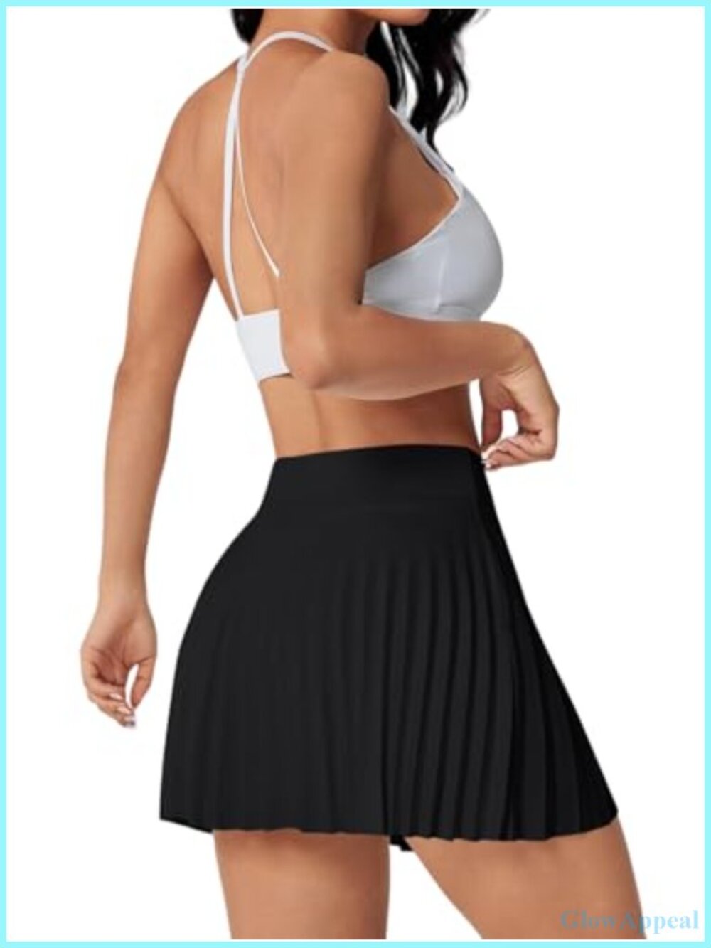 Women's Pleated Tennis Skort with Pockets High Waisted Athletic Golf Skirt